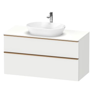 Duravit D-Neo Konsolenwaschtischunterbau 120 x 66,4 cm, 2 Auszüge, Griff bronze gebürstet