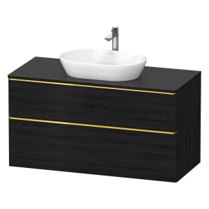 Duravit D-Neo Konsolenwaschtischunterbau 120 x 66,4 cm, 2 Auszüge, Griff gold poliert