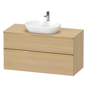 Duravit D-Neo Konsolenwaschtischunterbau 120 x 66,4 cm, 2 Auszüge, Griff gold poliert
