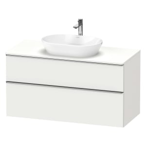 Duravit D-Neo Konsolenwaschtischunterbau 120 x 66,4 cm, 2 Auszüge, Griff edelstahl gebürstet