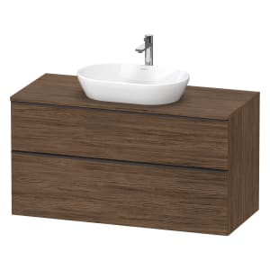 Duravit D-Neo Konsolenwaschtischunterbau 120 x 66,4 cm, 2 Auszüge, Griff diamantschwarz