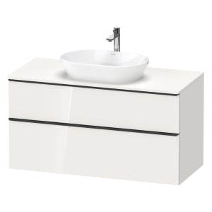 Duravit D-Neo Konsolenwaschtischunterbau 120 x 66,4 cm, 2 Auszüge, Griff diamantschwarz