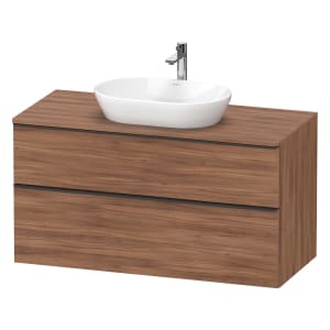 Duravit D-Neo Konsolenwaschtischunterbau 120 x 66,4 cm, 2 Auszüge, Griff diamantschwarz