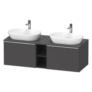 Duravit D-Neo Konsolenwaschtischunterbau für 2 Waschtische 140 x 45,9 cm, 2 Auszüge, Griff chrom