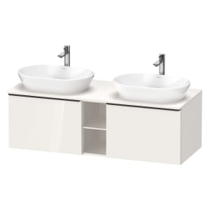 Duravit D-Neo Konsolenwaschtischunterbau für 2 Waschtische 140 x 45,9 cm, 2 Auszüge, Griff diamantschwarz