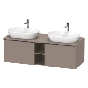 Duravit D-Neo Konsolenwaschtischunterbau für 2 Waschtische 140 x 45,9 cm, 2 Auszüge, Griff diamantschwarz