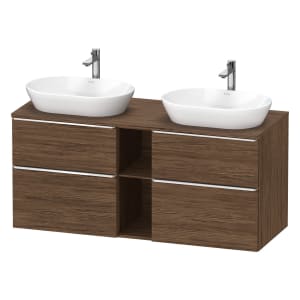 Duravit D-Neo Konsolenwaschtischunterbau für 2 Waschtische 140 x 66,4 cm, 4 Auszüge, Griff chrom