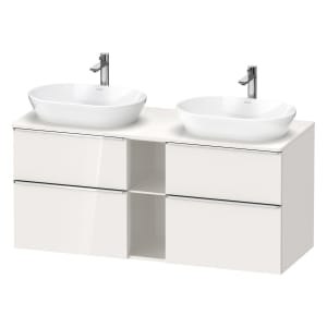 Duravit D-Neo Konsolenwaschtischunterbau für 2 Waschtische 140 x 66,4 cm, 4 Auszüge, Griff chrom