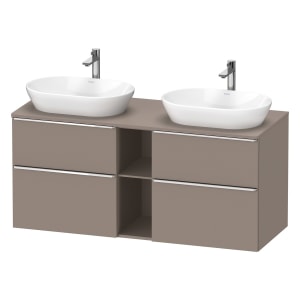 Duravit D-Neo Konsolenwaschtischunterbau für 2 Waschtische 140 x 66,4 cm, 4 Auszüge, Griff chrom