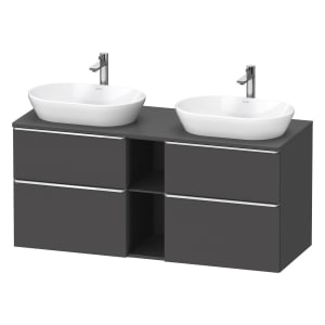 Duravit D-Neo Konsolenwaschtischunterbau für 2 Waschtische 140 x 66,4 cm, 4 Auszüge, Griff chrom