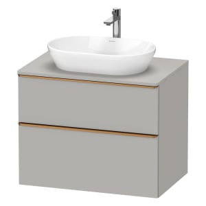 Duravit D-Neo Konsolenwaschtischunterbau 80 x 66,4 cm, 2 Auszüge, Griff bronze gebürstet