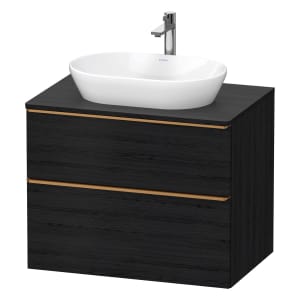 Duravit D-Neo Konsolenwaschtischunterbau 80 x 66,4 cm, 2 Auszüge, Griff bronze gebürstet