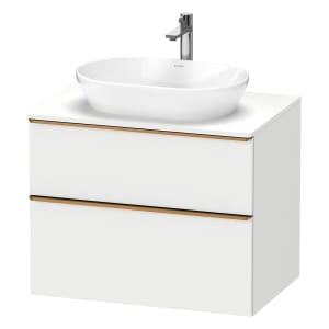 Duravit D-Neo Konsolenwaschtischunterbau 80 x 66,4 cm, 2 Auszüge, Griff bronze gebürstet
