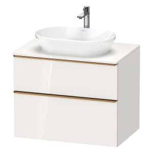 Duravit D-Neo Konsolenwaschtischunterbau 80 x 66,4 cm, 2 Auszüge, Griff bronze gebürstet