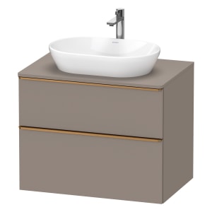 Duravit D-Neo Konsolenwaschtischunterbau 80 x 66,4 cm, 2 Auszüge, Griff bronze gebürstet