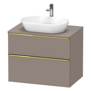 Duravit D-Neo Konsolenwaschtischunterbau 80 x 66,4 cm, 2 Auszüge, Griff gold poliert
