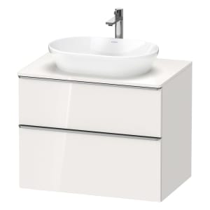 Duravit D-Neo Konsolenwaschtischunterbau 80 x 66,4 cm, 2 Auszüge, Griff edelstahl gebürstet
