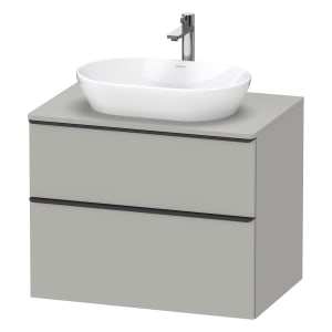 Duravit D-Neo Konsolenwaschtischunterbau 80 x 66,4 cm, 2 Auszüge, Griff diamantschwarz