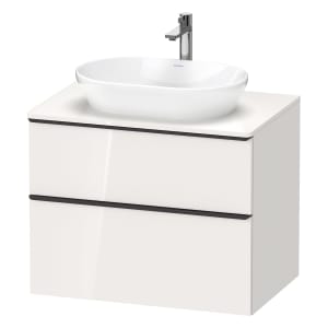 Duravit D-Neo Konsolenwaschtischunterbau 80 x 66,4 cm, 2 Auszüge, Griff diamantschwarz