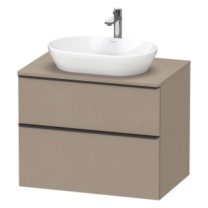 Duravit D-Neo Konsolenwaschtischunterbau 80 x 66,4 cm, 2 Auszüge, Griff diamantschwarz