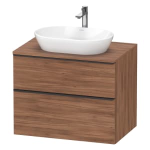 Duravit D-Neo Konsolenwaschtischunterbau 80 x 66,4 cm, 2 Auszüge, Griff diamantschwarz