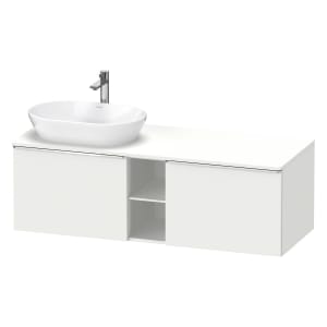 Duravit D-Neo Konsolenwaschtischunterbau für Waschtisch links 140 x 45,9 cm, 2 Auszüge, Griff chrom