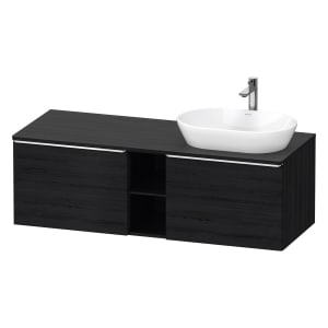 Duravit D-Neo Konsolenwaschtischunterbau für Waschtisch rechts 140 x 45,9 cm, 2 Auszüge, Griff chrom