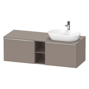 Duravit D-Neo Konsolenwaschtischunterbau für Waschtisch rechts 140 x 45,9 cm, 2 Auszüge, Griff chrom