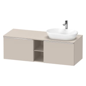 Duravit D-Neo Konsolenwaschtischunterbau für Waschtisch rechts 140 x 45,9 cm, 2 Auszüge, Griff chrom