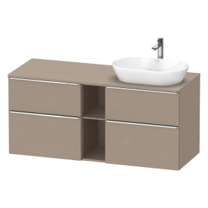 Duravit D-Neo Konsolenwaschtischunterbau für Waschtisch rechts 140 x 66,4 cm, 4 Auszüge, Griff chrom