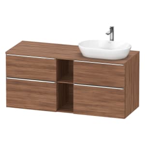 Duravit D-Neo Konsolenwaschtischunterbau für Waschtisch rechts 140 x 66,4 cm, 4 Auszüge, Griff chrom