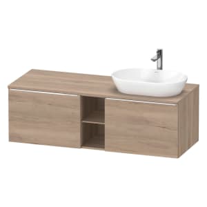 Duravit D-Neo Konsolenwaschtischunterbau für Waschtisch rechts 140 x 45,9 cm, 2 Auszüge, Griff chrom