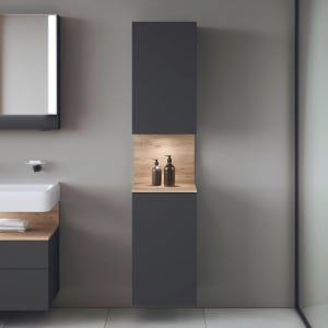 Duravit Qatego Hochschrank 40 x 176 cm, 2 Türen Anschlag rechts, mit LED Beleuchtung