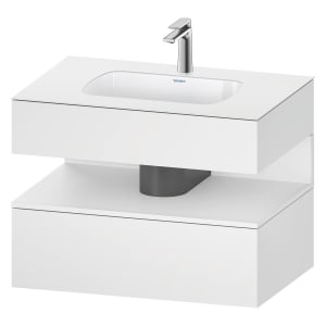 Duravit Qatego Einbauwaschtisch mit Konsolenwaschtischunterbau 80 x 60 cm, 1 Auszug