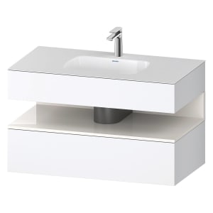Duravit Qatego Einbauwaschtisch mit Konsolenwaschtischunterbau 100 x 60 cm, 1 Auszug