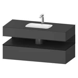Duravit Qatego Einbauwaschtisch mit Konsolenwaschtischunterbau 120 x 60 cm, 1 Auszug