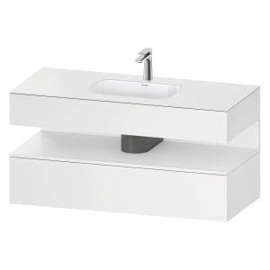 Duravit Qatego Einbauwaschtisch mit Konsolenwaschtischunterbau 120 x 60 cm, 1 Auszug