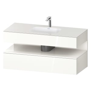 Duravit Qatego Einbauwaschtisch mit Konsolenwaschtischunterbau 120 x 60 cm, 1 Auszug
