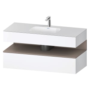 Duravit Qatego Einbauwaschtisch mit Konsolenwaschtischunterbau 120 x 60 cm, 1 Auszug