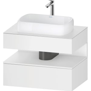 Duravit Collection One Konsolenwaschtischunterbau mit Ausschnitt mittig 80 x 60 cm, 2 Auszüge