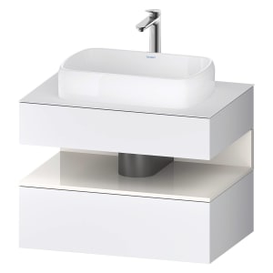 Duravit Collection One Konsolenwaschtischunterbau mit Ausschnitt mittig 80 x 60 cm, 2 Auszüge