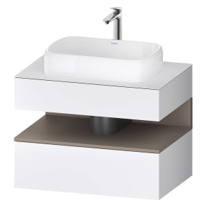 Duravit Collection One Konsolenwaschtischunterbau mit Ausschnitt mittig 80 x 60 cm, 2 Auszüge