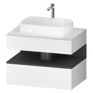 Duravit Collection One Konsolenwaschtischunterbau mit Ausschnitt mittig 80 x 60 cm, 2 Auszüge