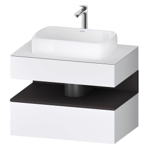 Duravit Collection One Konsolenwaschtischunterbau mit Ausschnitt mittig 80 x 60 cm, 2 Auszüge