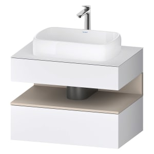 Duravit Collection One Konsolenwaschtischunterbau mit Ausschnitt mittig 80 x 60 cm, 2 Auszüge