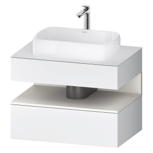 Duravit Collection One Konsolenwaschtischunterbau mit Ausschnitt mittig 80 x 60 cm, 2 Auszüge