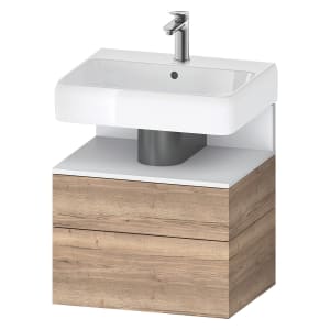 Duravit Qatego Waschtischunterschrank 59 x 59 cm, 2 Auszüge, mit LED Beleuchtung