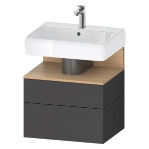 Duravit Qatego Waschtischunterschrank 59 x 59 cm, 2 Auszüge, mit LED Beleuchtung