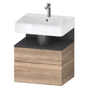 Duravit Qatego Waschtischunterschrank 59 x 59 cm, 2 Auszüge, mit LED Beleuchtung