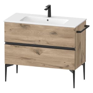 Duravit Sivida Waschtischunterbau bodenstehend 101 x 59,1 cm mit 2 Auszügen